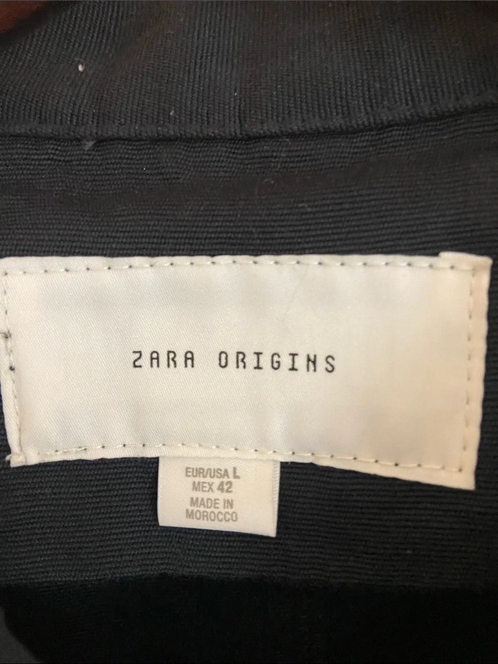Zara Origins Black Top -overshirt. Size L - Picture 9 of 9